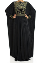 Zebra Butterfly Jersey Abaya Kabayare