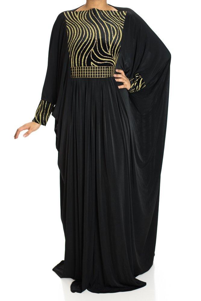 Zebra Butterfly Jersey Abaya Kabayare